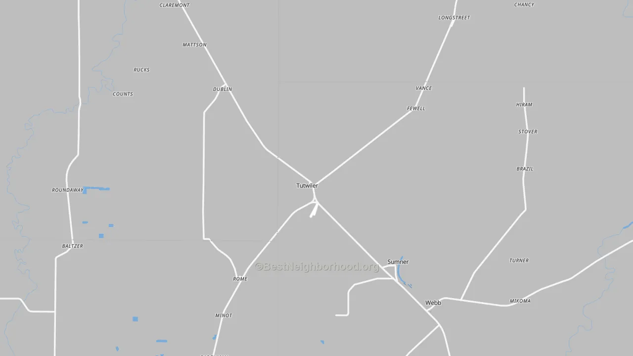 Transit Grade map of Tutwiler, MS
