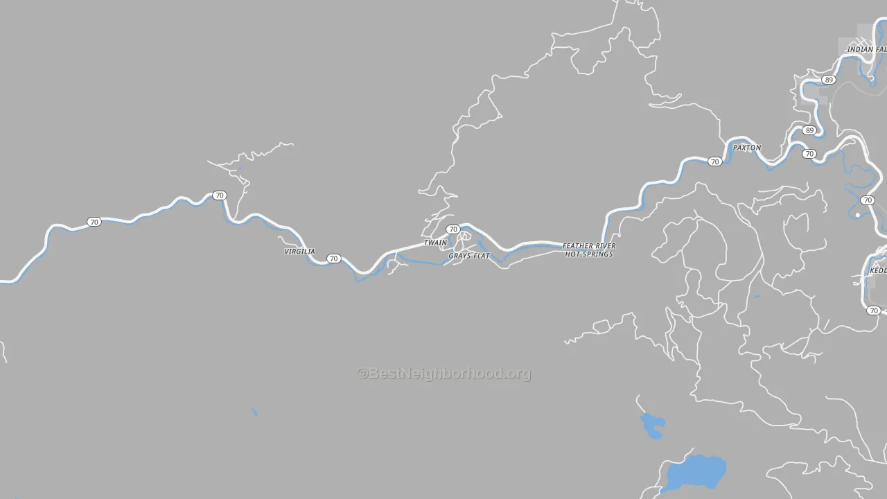 Transit Grade map of Twain, CA