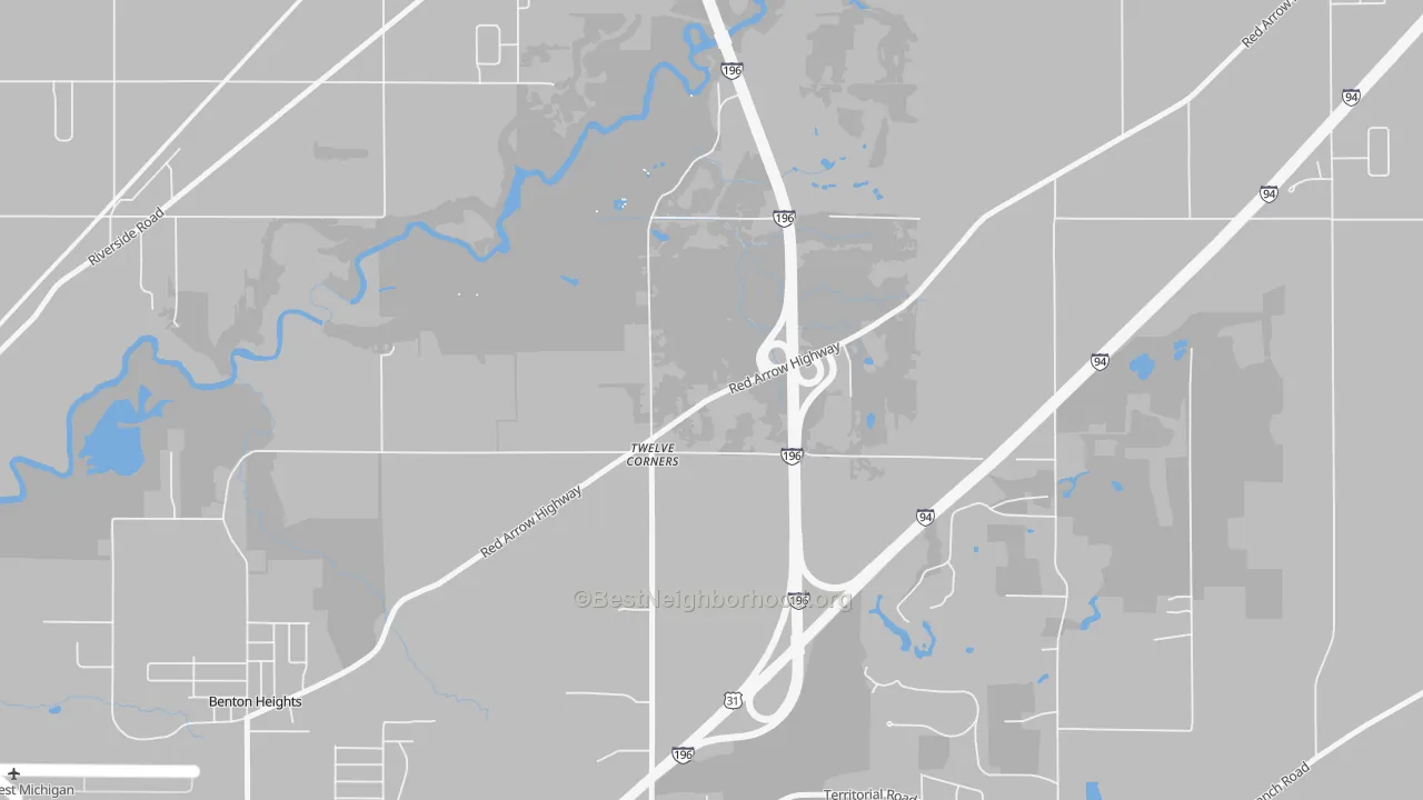 Transit Grade map of Twelve Corners, MI