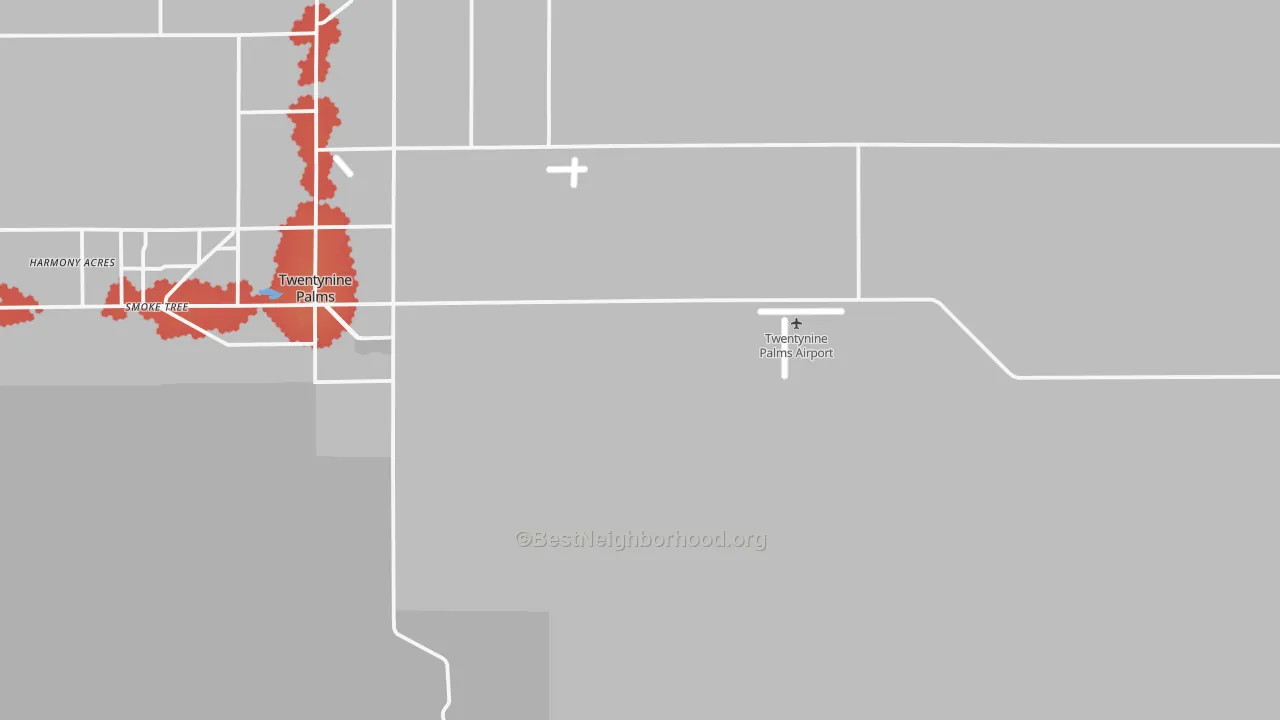 Transit Grade map of Twentynine Palms Marine Corps Base, CA