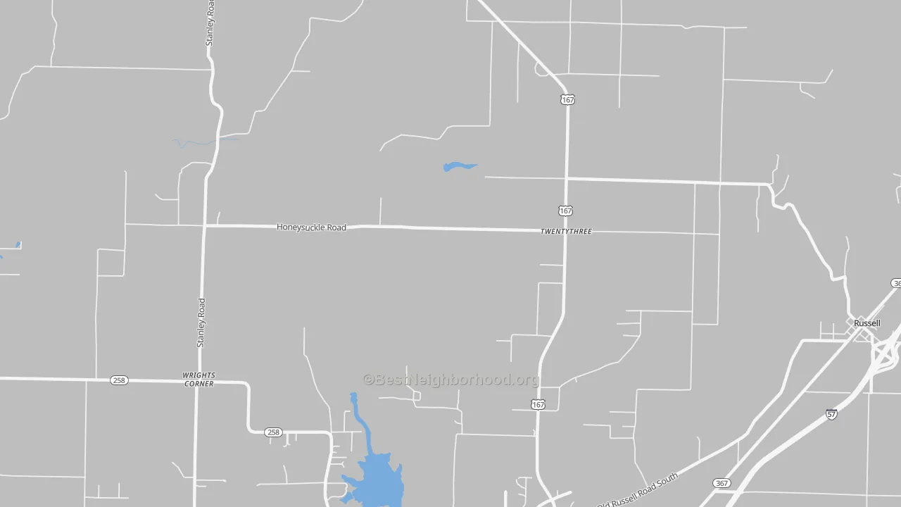 Transit Grade map of Twentythree, AR
