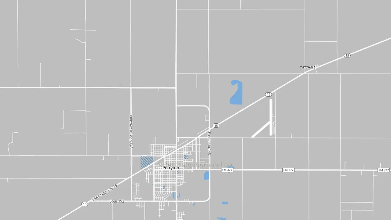 Transit Grade map of Twichell, TX