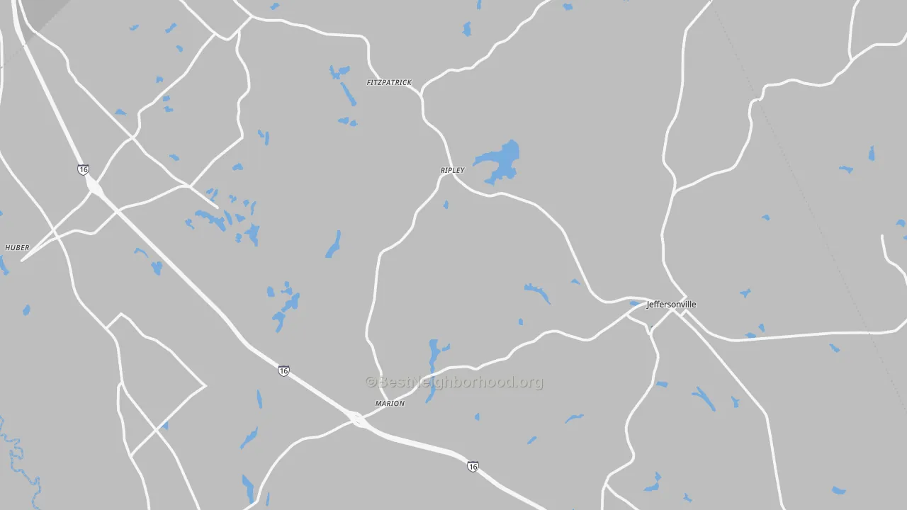 Transit Grade map of Twiggs County, GA