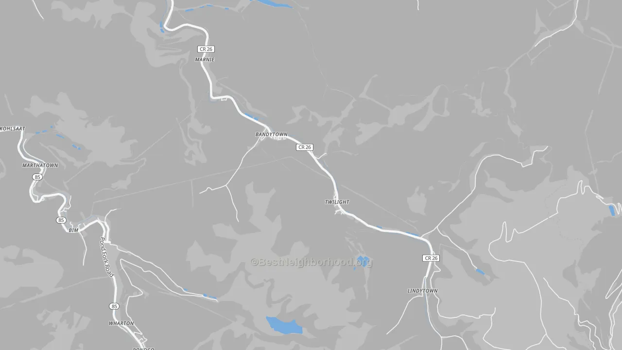 Transit Grade map of Twilight, WV