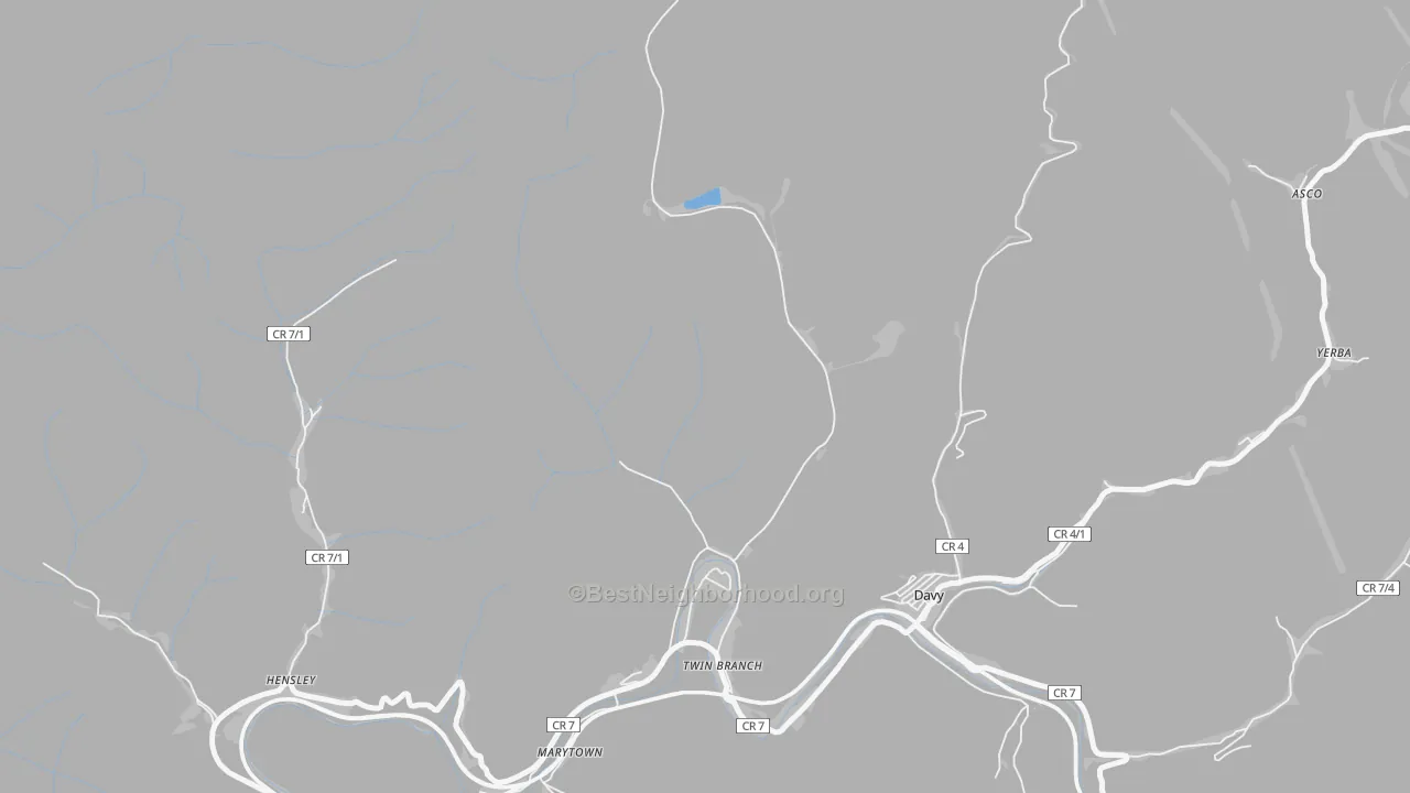 Transit Grade map of Twin Branch, WV