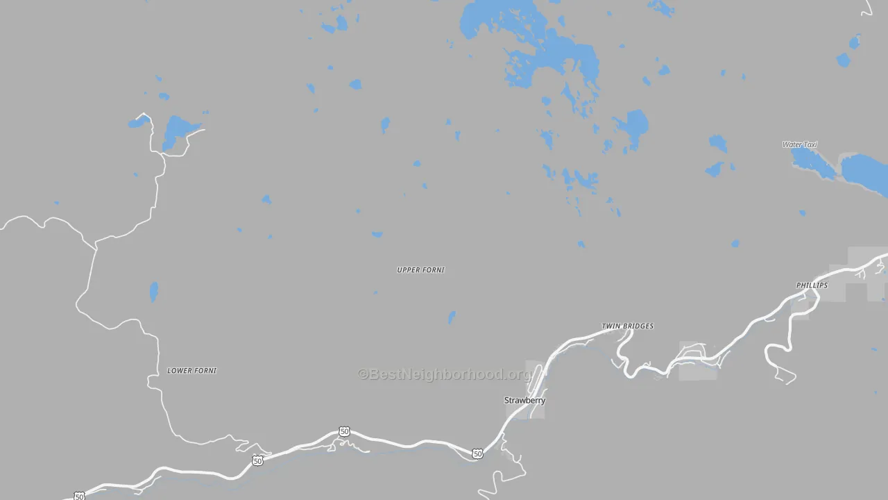 Transit Grade map of Twin Bridges, CA