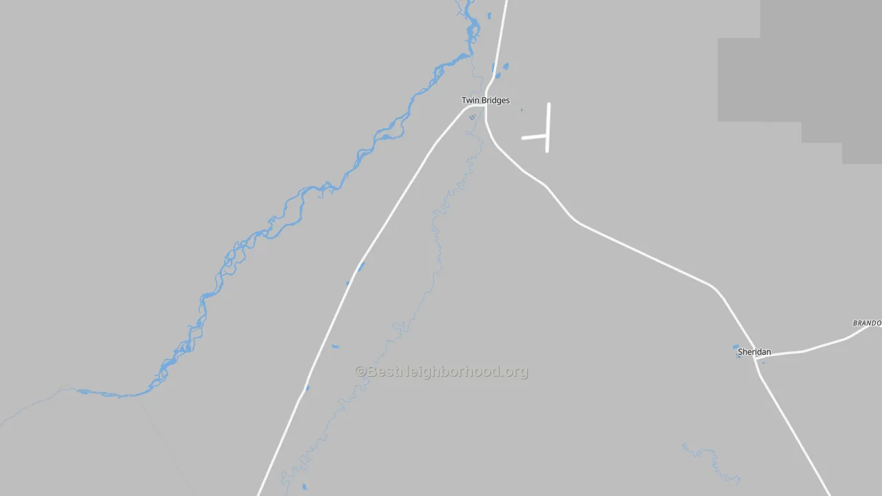 Transit Grade map of Twin Bridges, MT