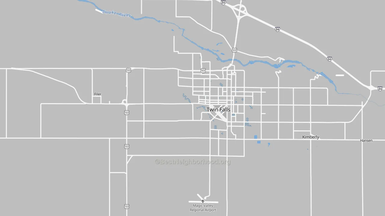 Transit Grade map of Twin Falls County, ID