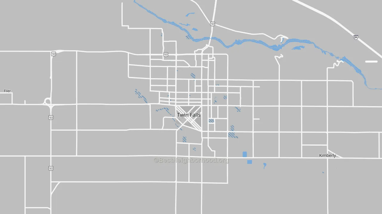 Transit Grade map of Twin Falls, ID