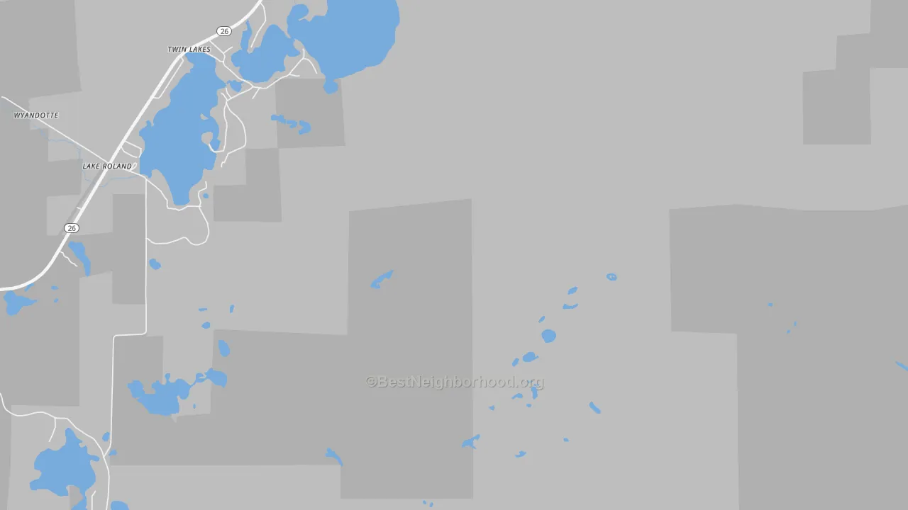 Transit Grade map of Twin Lakes, MI