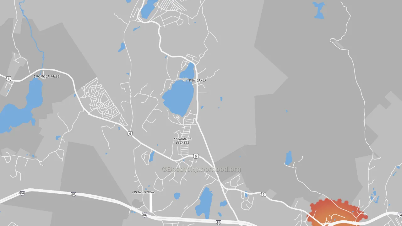 Transit Grade map of Twin Lakes, PA