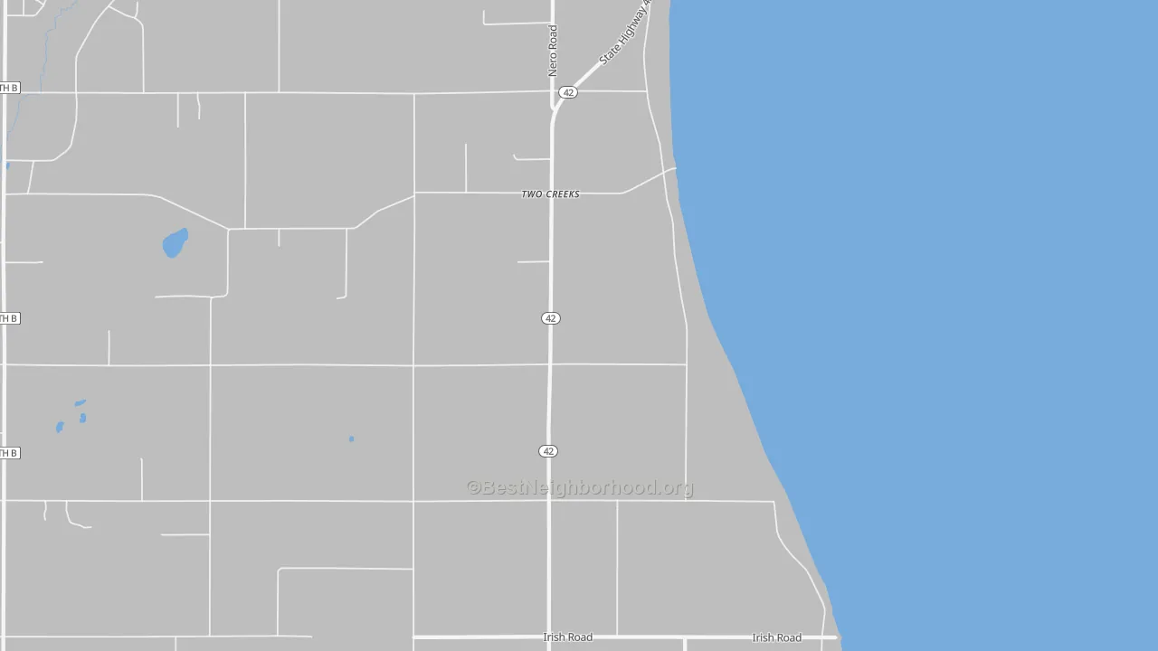 Transit Grade map of Two Creeks, WI