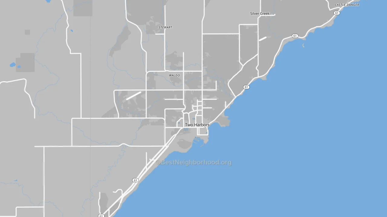Transit Grade map of Two Harbors, MN