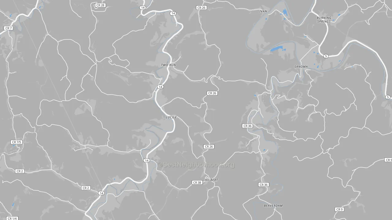 Transit Grade map of Two Run, WV