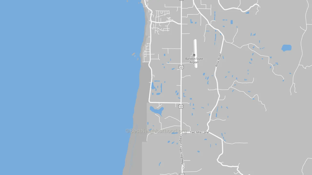 Transit Grade map of Twomile, OR