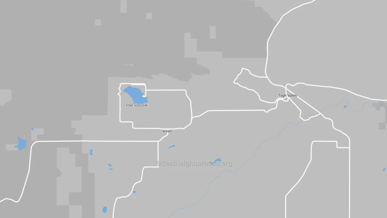 Transit Grade map of Tygh Valley, OR