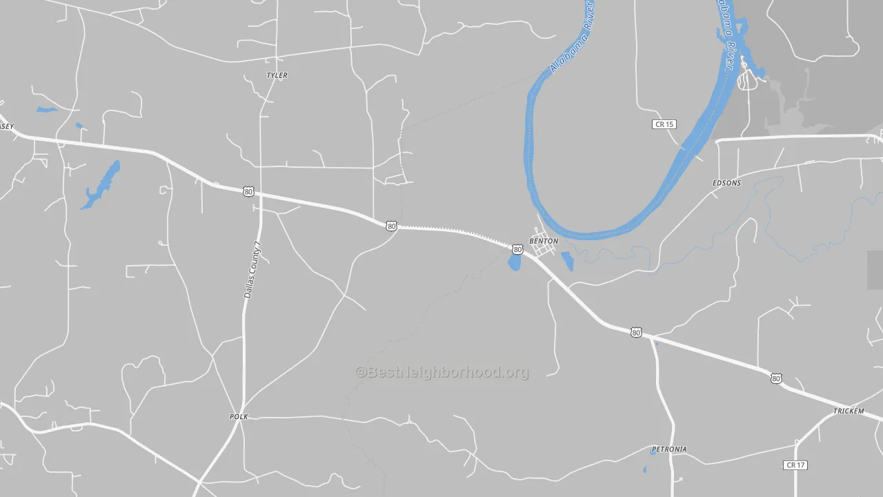 Transit Grade map of Tyler, AL
