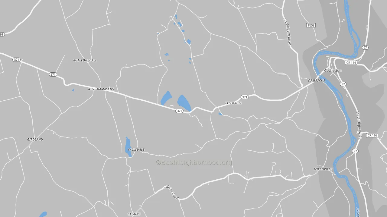 Transit Grade map of Tyler Hill, PA