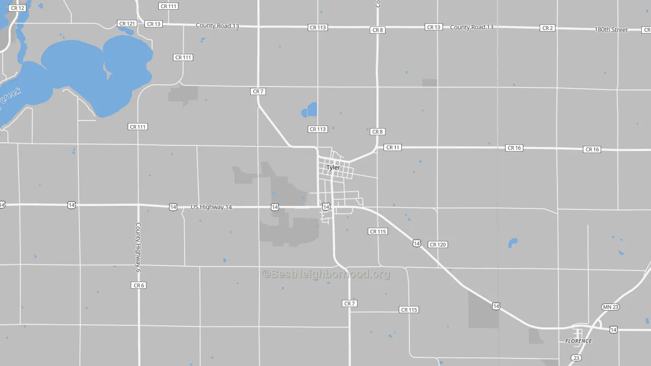 Transit Grade map of Tyler, MN