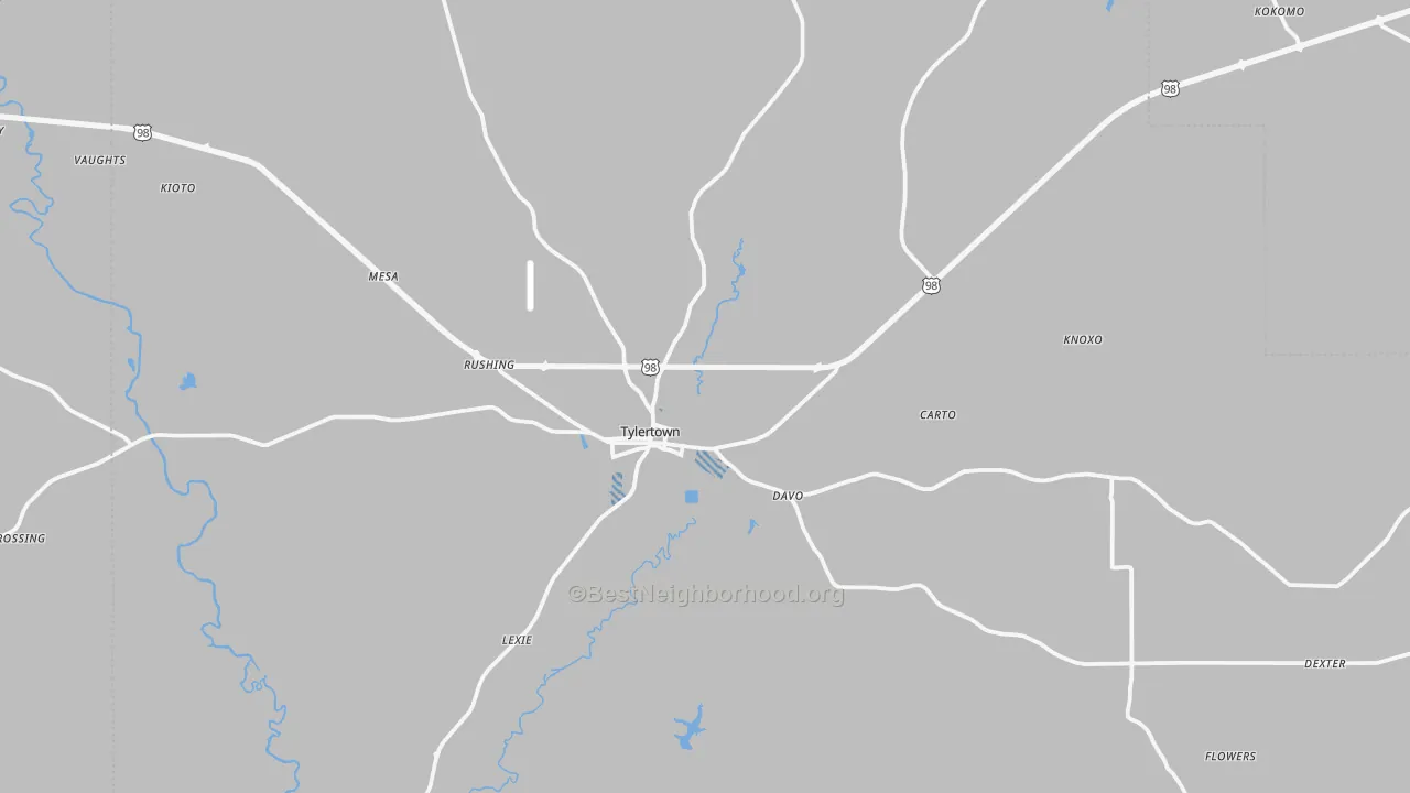 Transit Grade map of Tylertown, MS