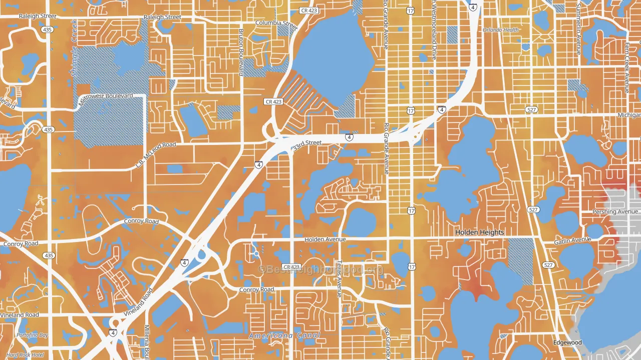 Transit Grade map of Tymber Skan on the Lake, Orlando, FL