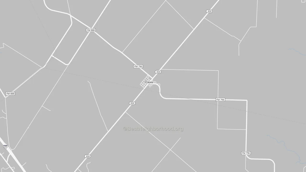Transit Grade map of Tynan, TX