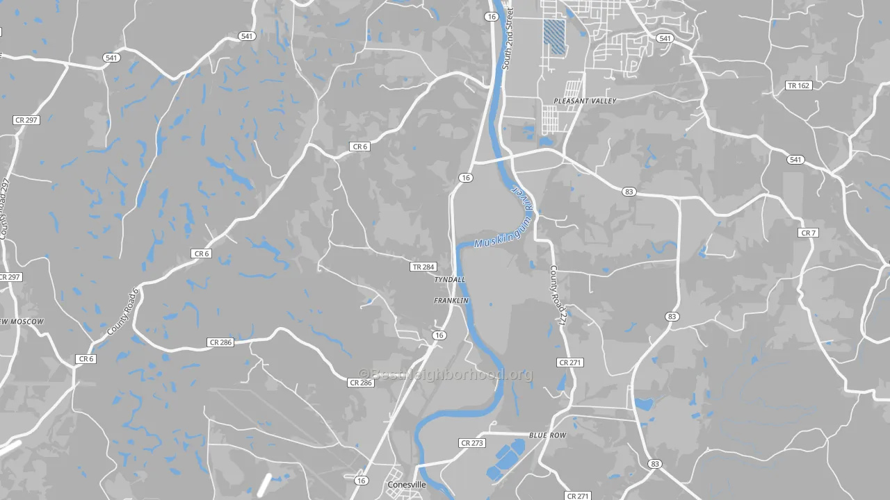 Transit Grade map of Tyndall, OH
