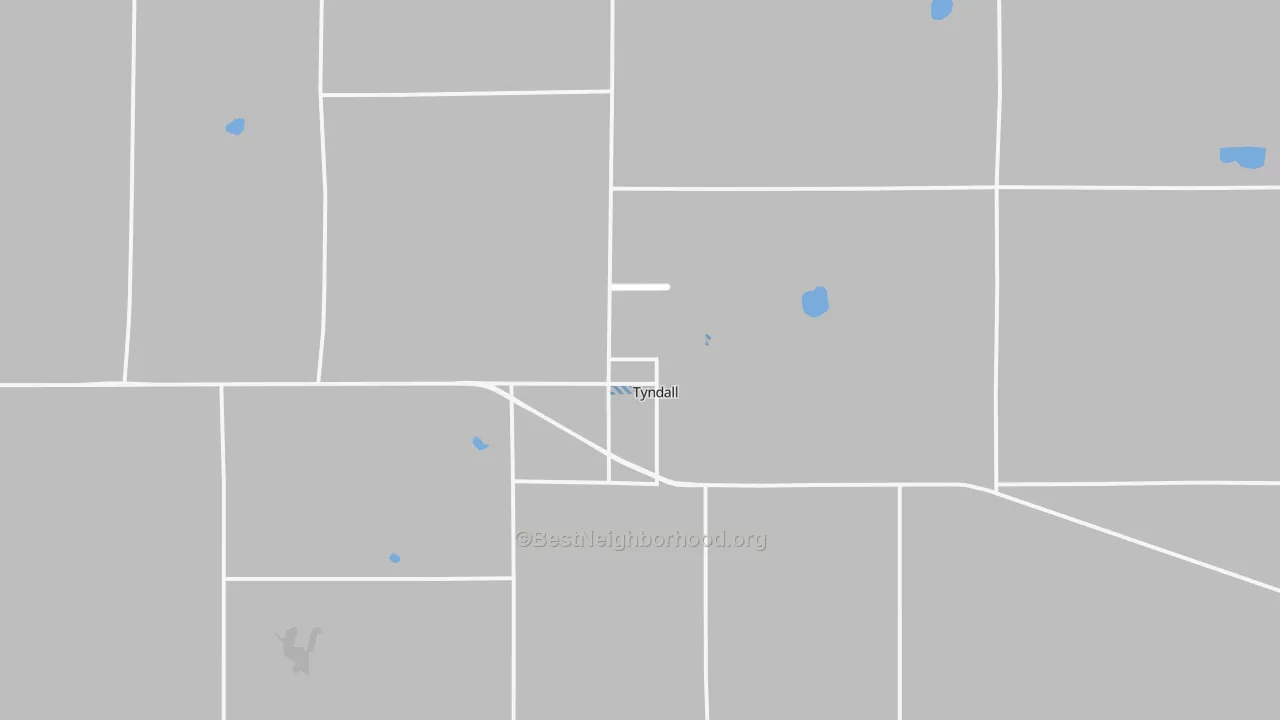 Transit Grade map of Tyndall, SD