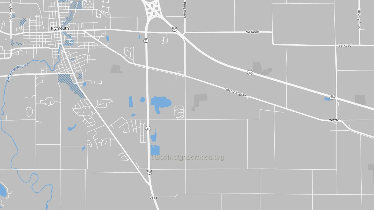Transit Grade map of Tyner, IN