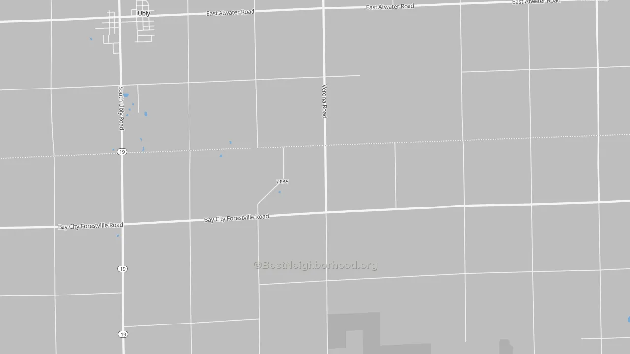 Transit Grade map of Tyre, MI