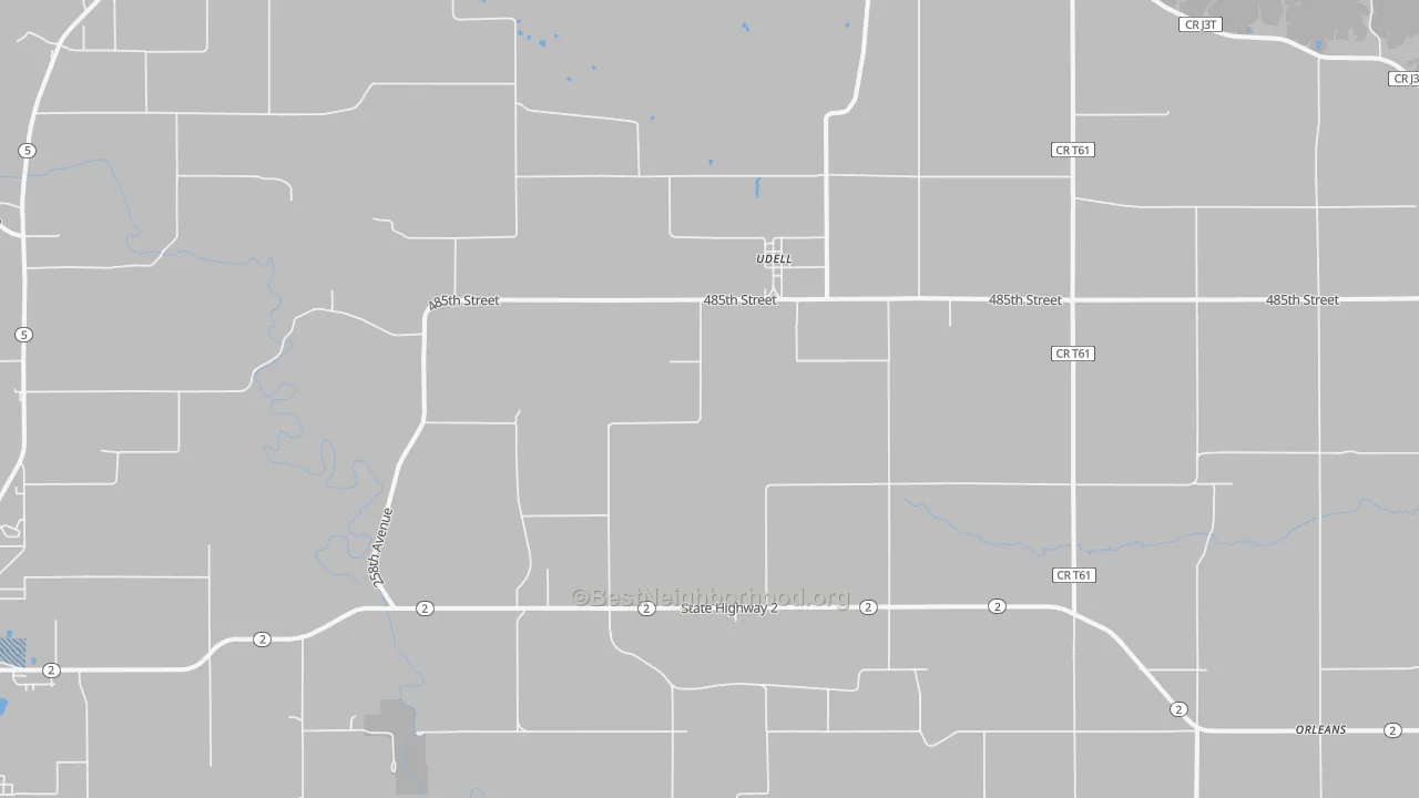 Transit Grade map of Udell, IA