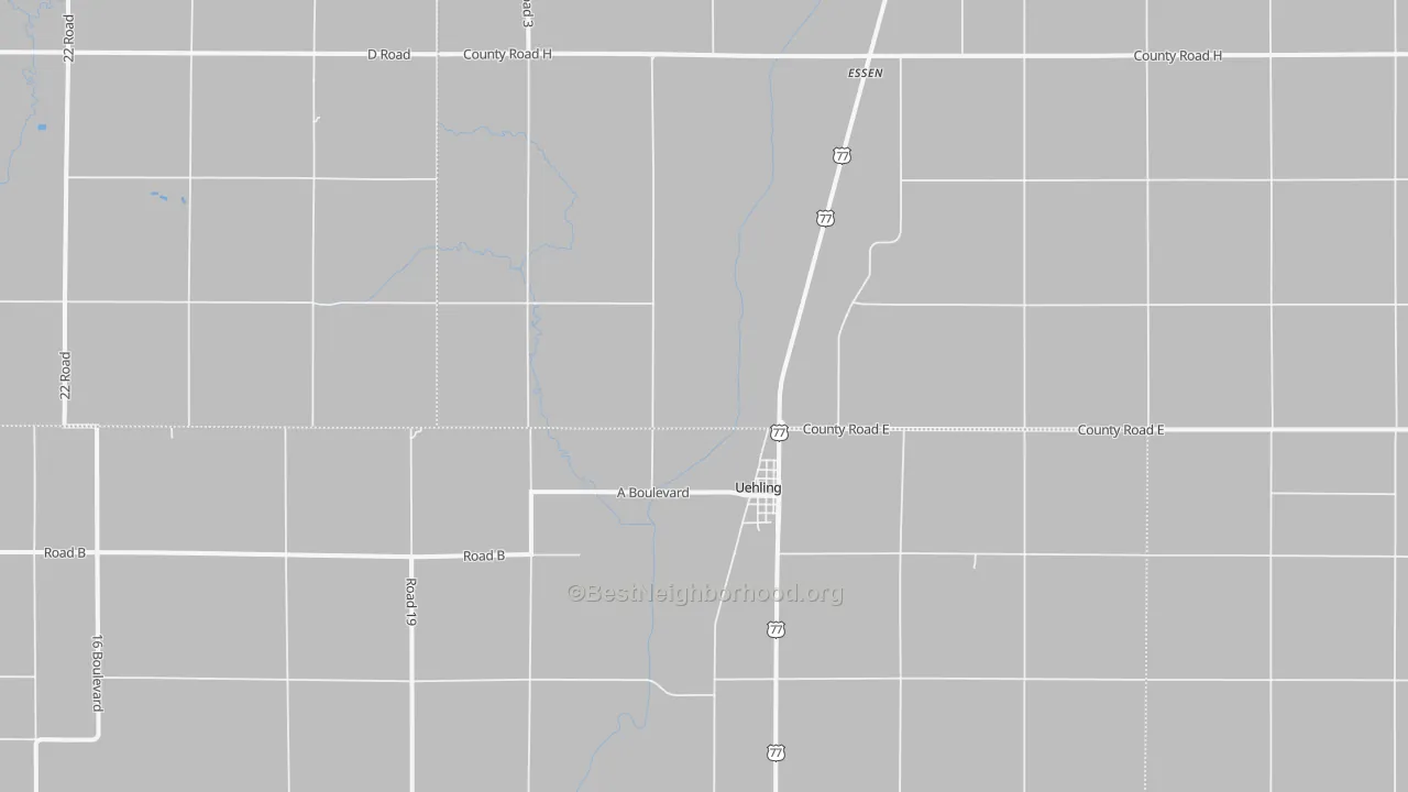 Transit Grade map of Uehling, NE