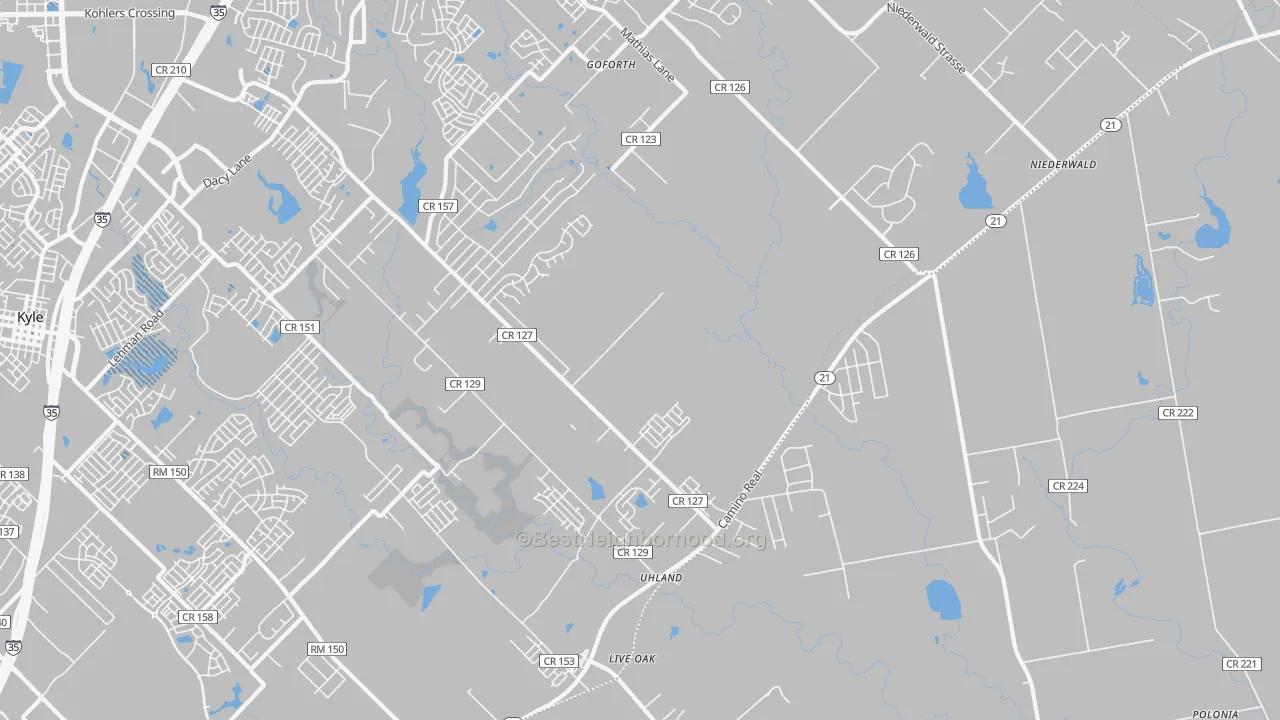 Transit Grade map of Uhland, TX