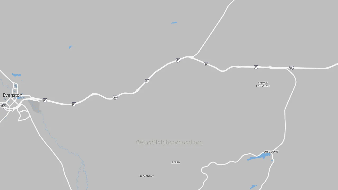 Transit Grade map of Uinta County, WY