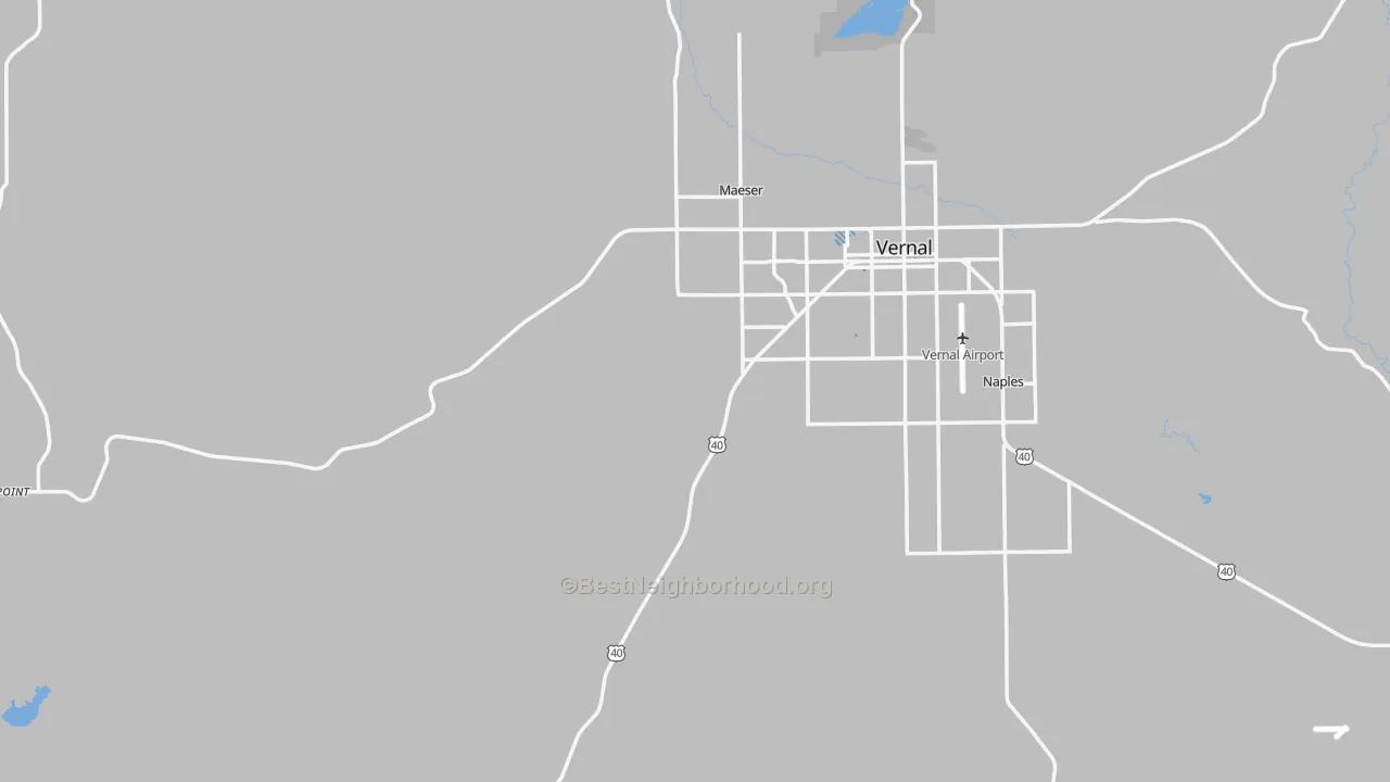 Transit Grade map of Uintah County, UT