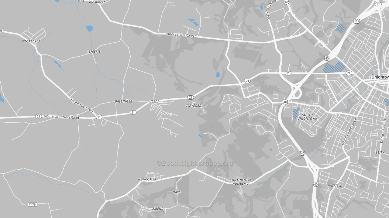 Transit Grade map of Uledi, PA