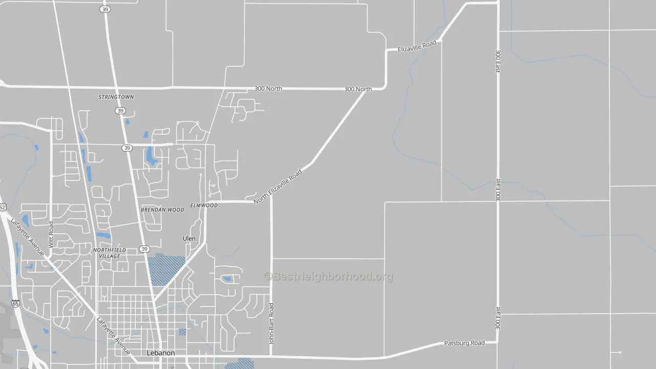 Transit Grade map of Ulen, IN