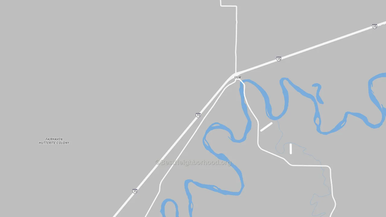 Transit Grade map of Ulm, MT