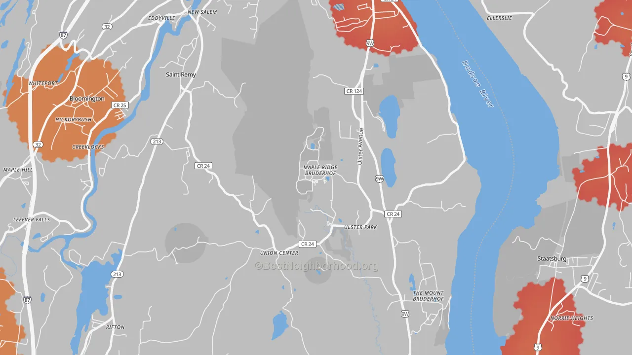Transit Grade map of Ulster Park, NY
