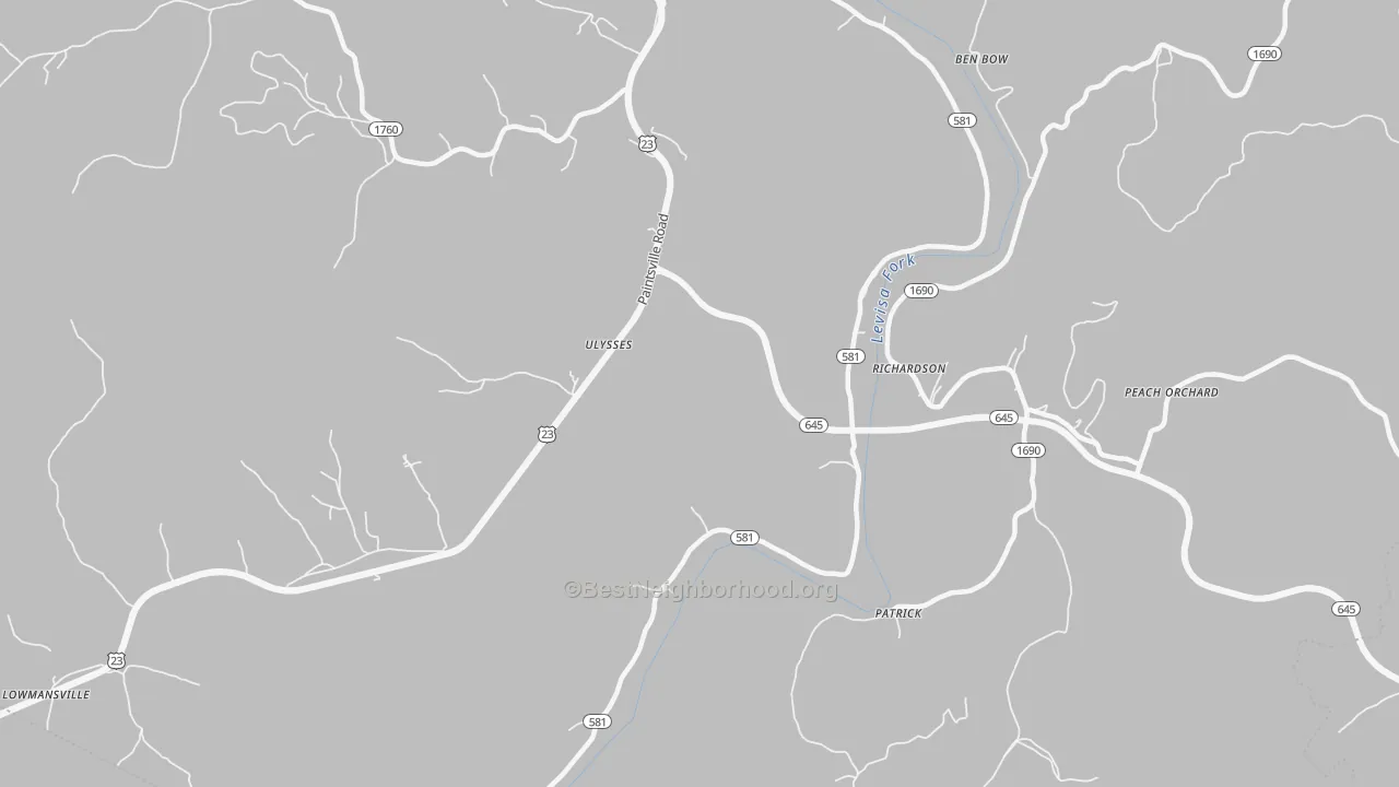 Transit Grade map of Ulysses, KY