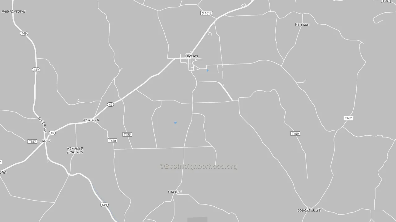 Transit Grade map of Ulysses, PA