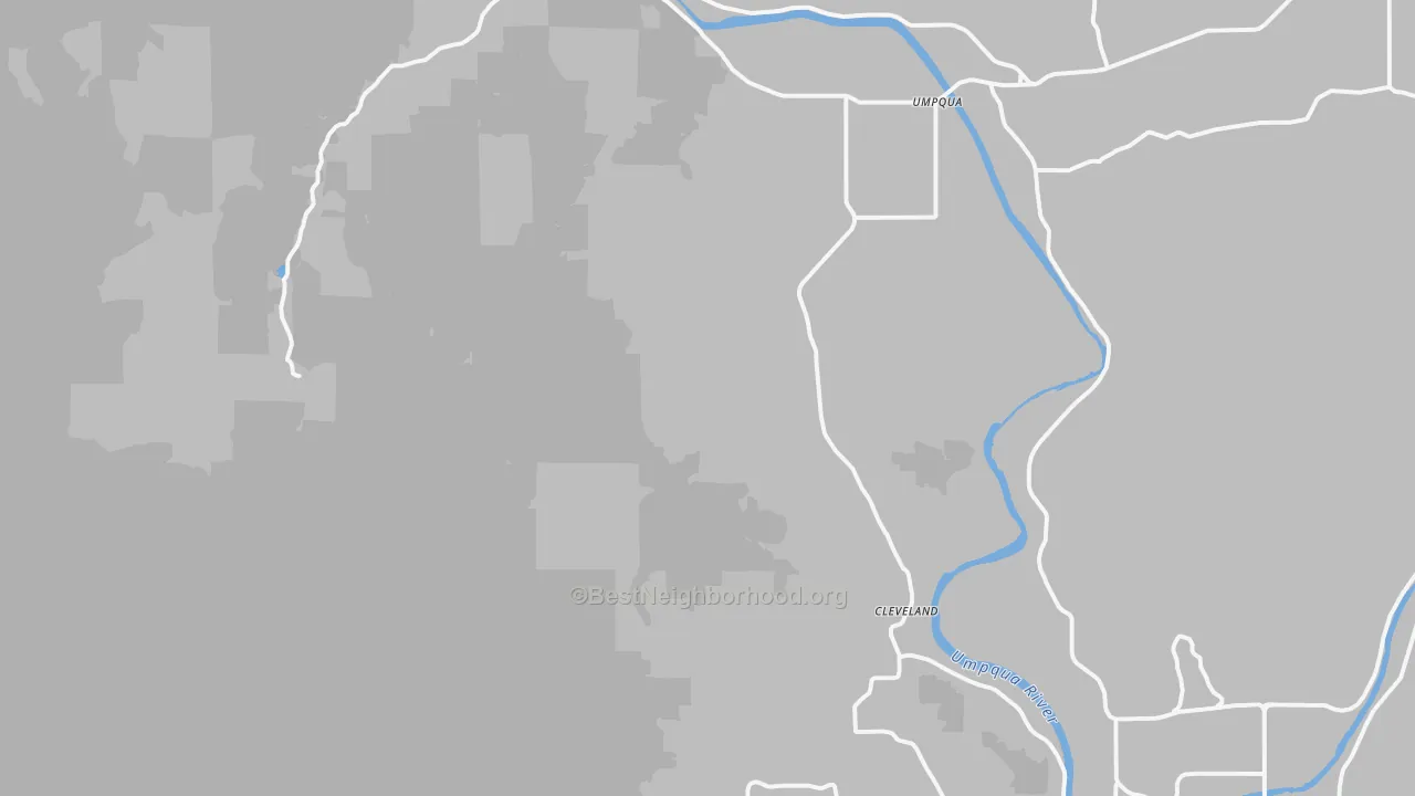 Transit Grade map of Umpqua, OR