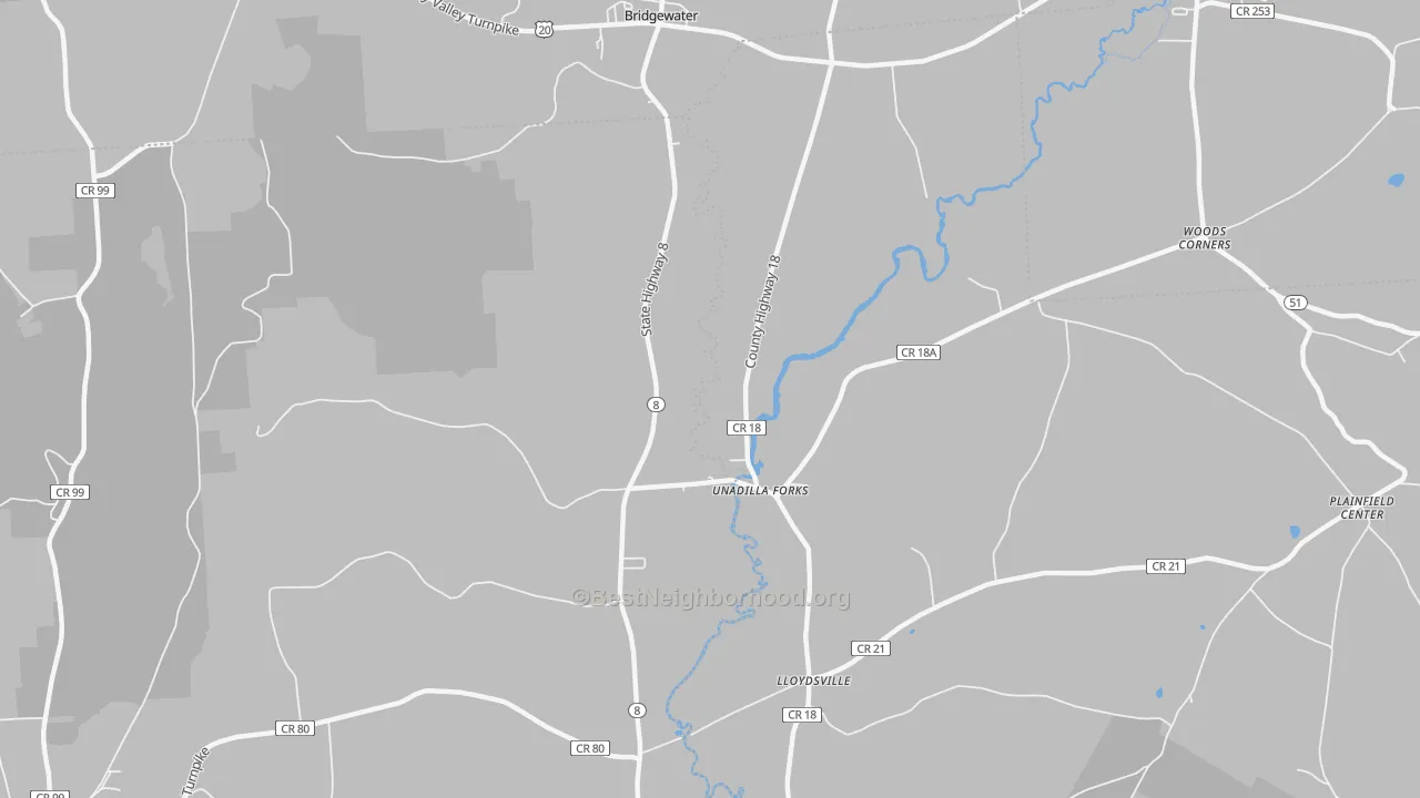 Transit Grade map of Unadilla Forks, NY