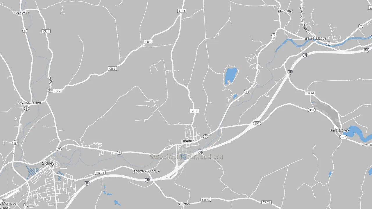 Transit Grade map of Unadilla, NY