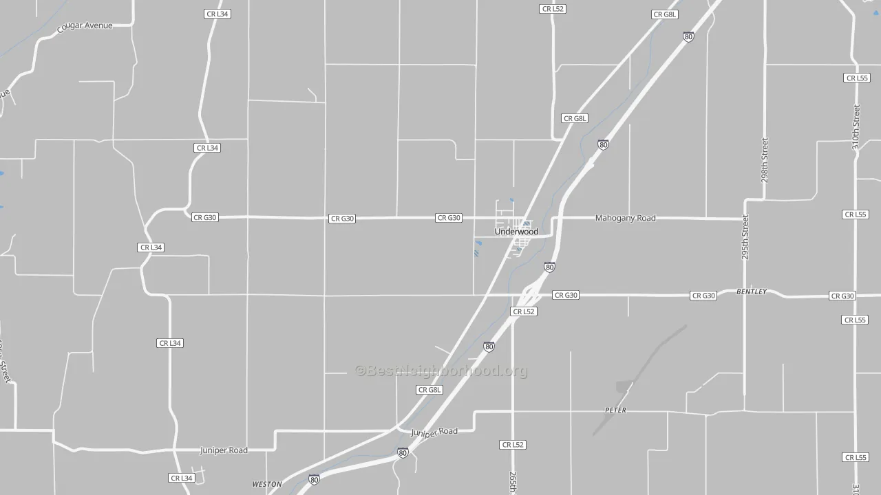 Transit Grade map of Underwood, IA
