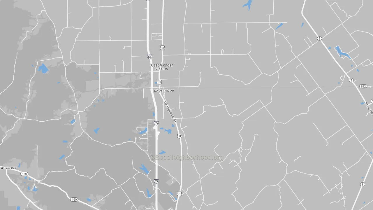 Transit Grade map of Underwood, IN