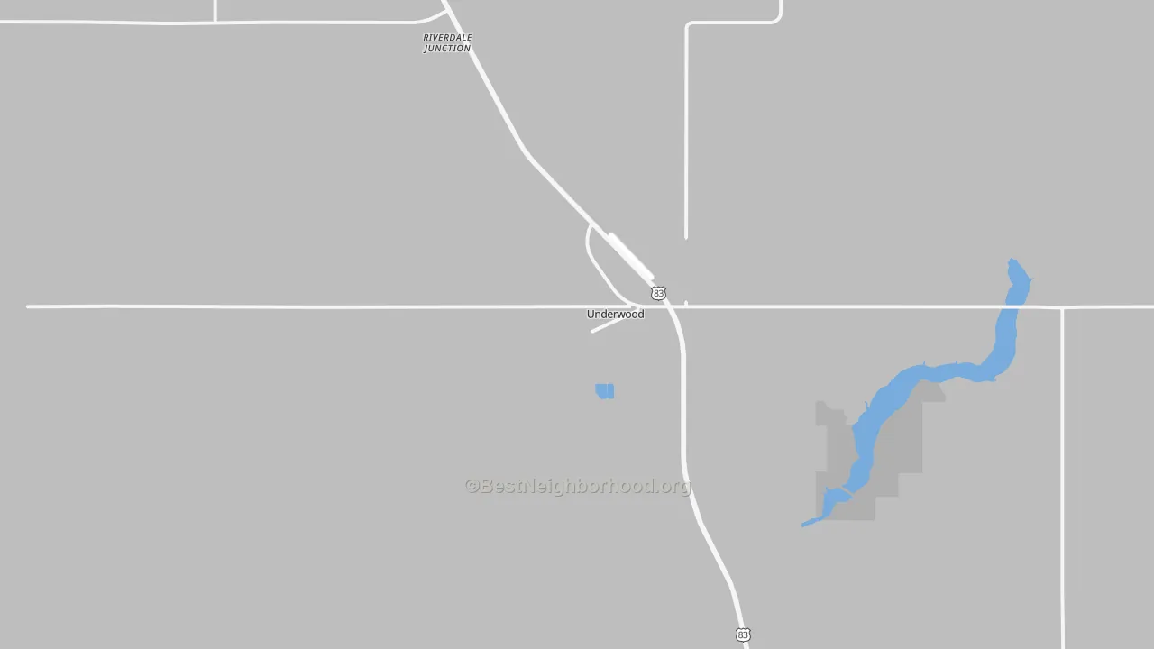 Transit Grade map of Underwood, ND