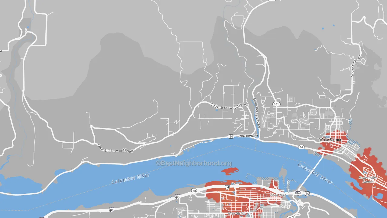 Transit Grade map of Underwood, WA