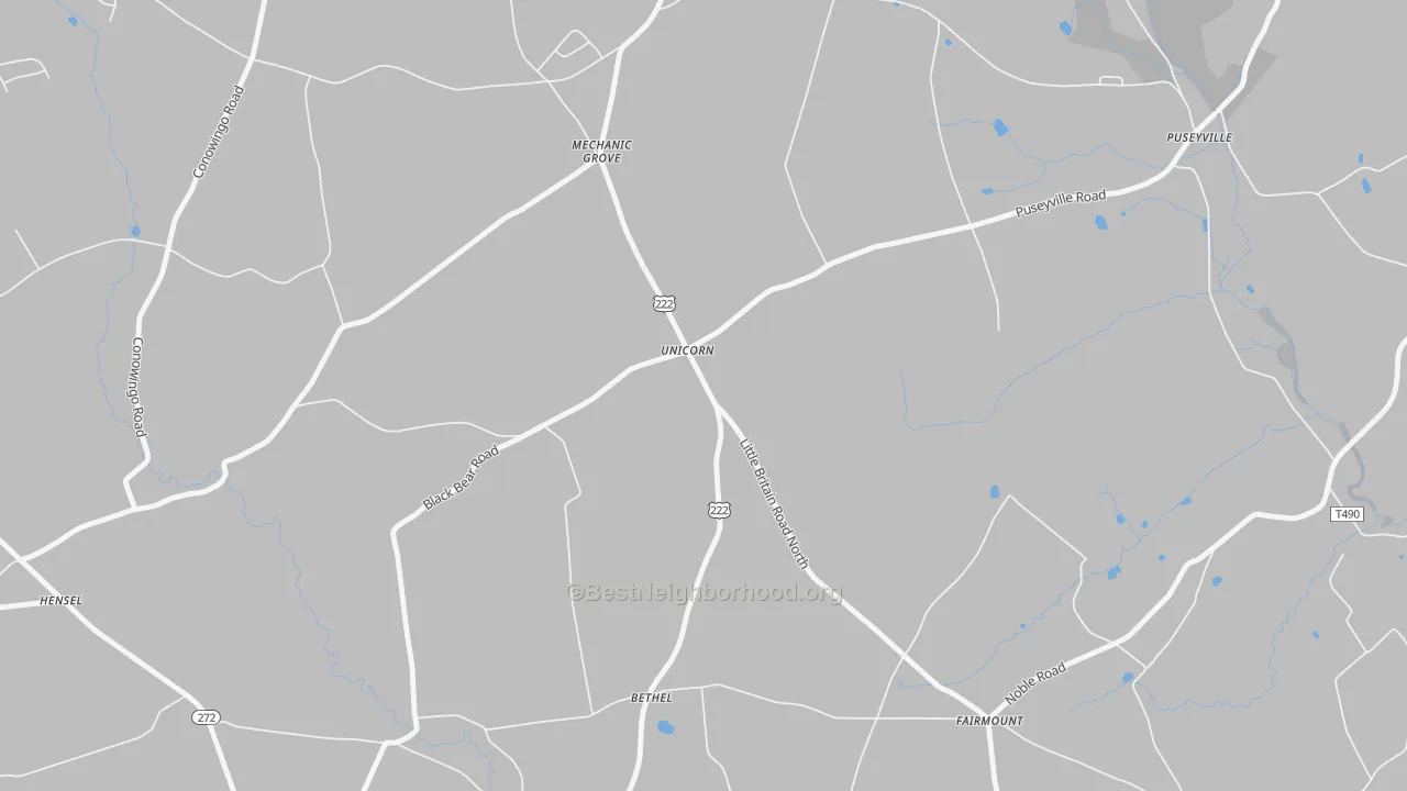 Transit Grade map of Unicorn, PA