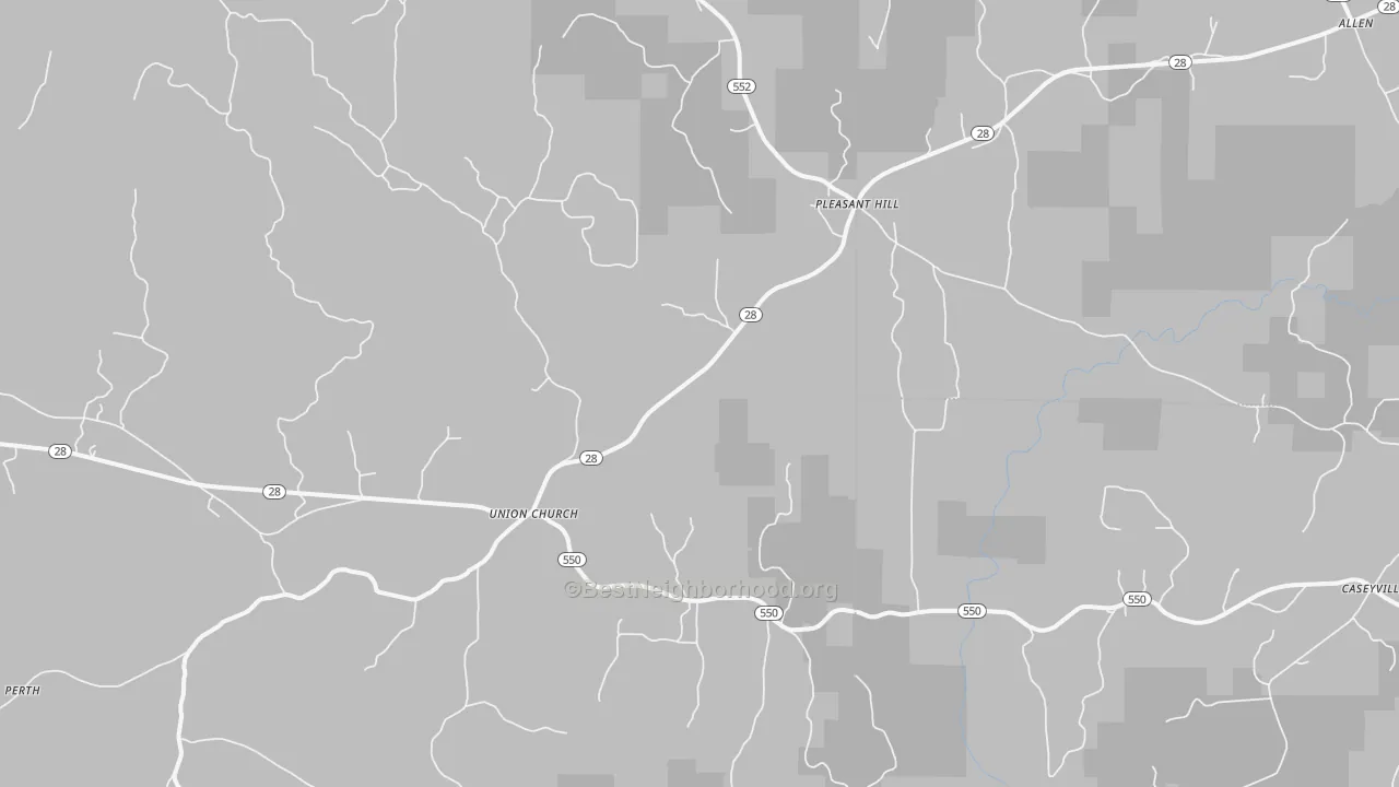 Transit Grade map of Union Church, MS